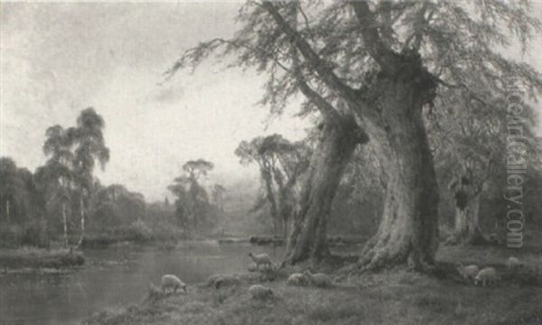 Forest Giants Oil Painting by Alfred Fontville de Breanski Jr