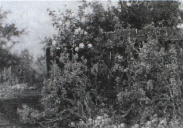 Summer Flowers Oil Painting by Alfred Fontville de Breanski Jr