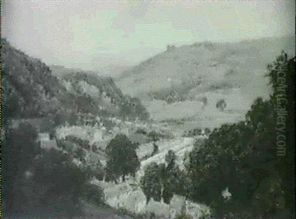 Matlock Bath Oil Painting by Alfred Fontville de Breanski Jr