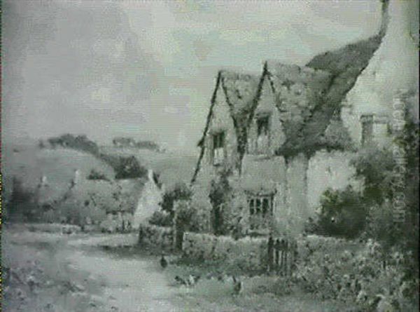 At Sapperton In The Cotswolds Oil Painting by Alfred Fontville de Breanski Jr