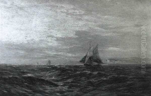 A Breezy Morning Oil Painting by Alfred Fontville de Breanski Jr