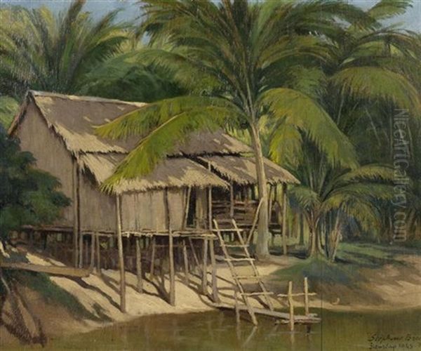 Siemriap. Kambodscha Oil Painting by Stephane Brecq