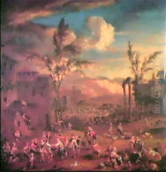 Jahrmarkt Oil Painting by Peeter van Bredael