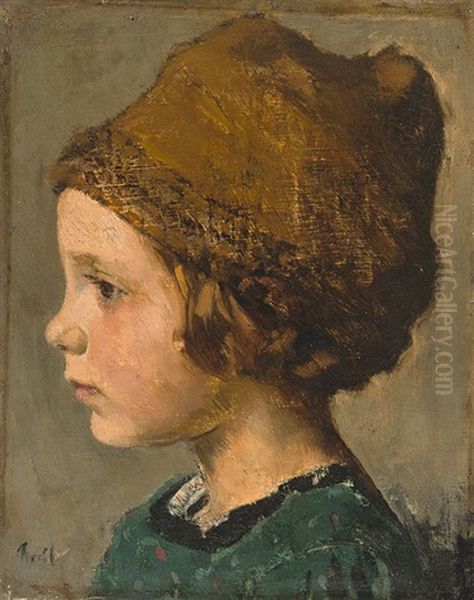 Madchen Mit Mutze Oil Painting by Bruno Breil