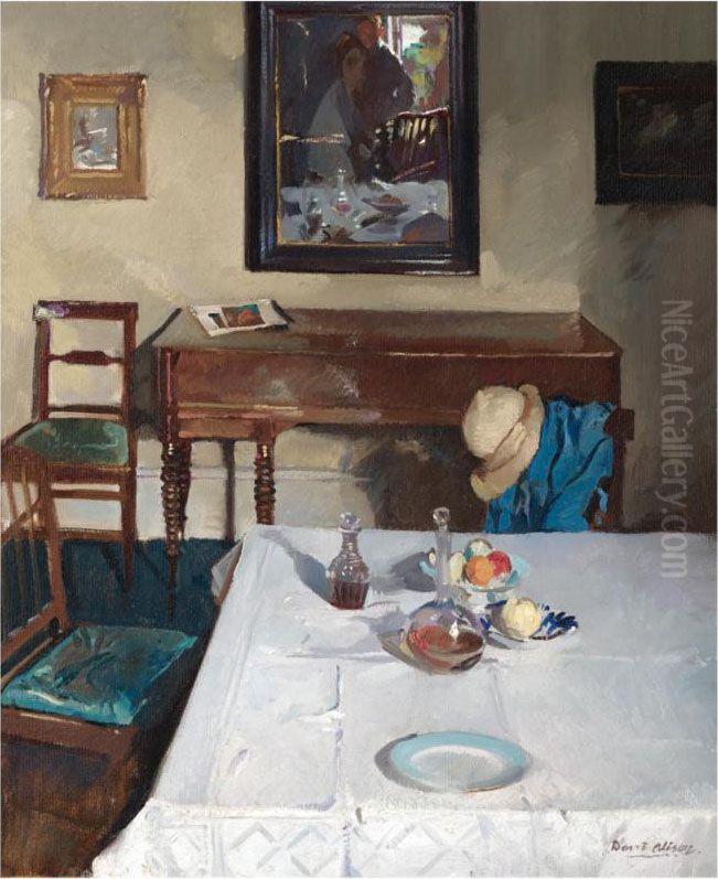 The Dining Table Oil Painting by David Alison