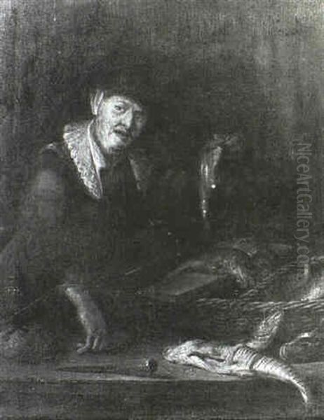 The Fishmonger Oil Painting by Quiringh Gerritsz van Brekelenkam