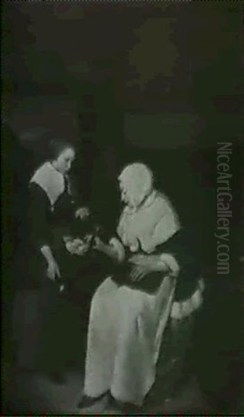 Vor Dem Festtagsschmaus Oil Painting by Quiringh Gerritsz van Brekelenkam