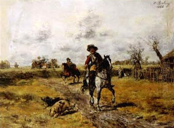 Der Schweinediebstahl Oil Painting by Heinrich Breling