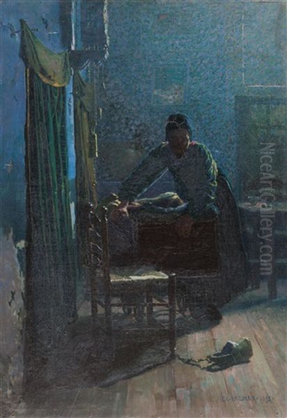 Die Stube Der Magd Oil Painting by Co Breman