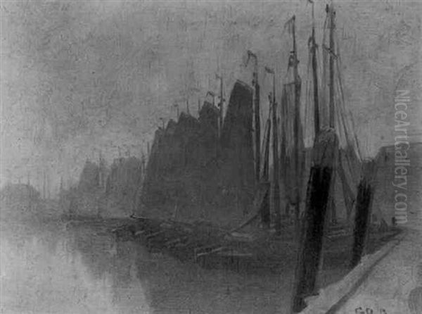 Kade Harderwijk Oil Painting by Co Breman