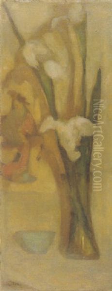 Little Iris Oil Painting by Anne Bremer