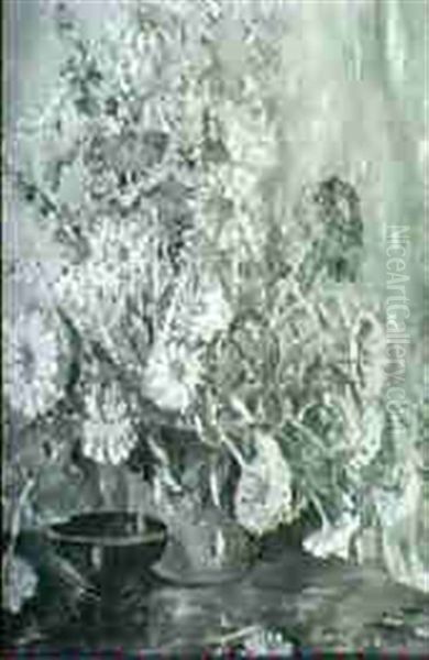 Floral Still Life Oil Painting by Anne Bremer