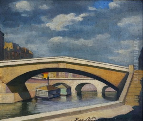 Old Latvian Women Oil Painting by Karlis Brencens