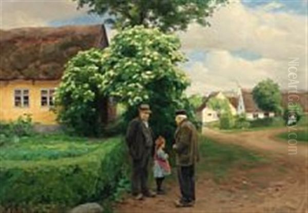 Landsbypassiar Oil Painting by Hans Andersen Brendekilde