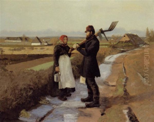 En Passiar Oil Painting by Hans Andersen Brendekilde