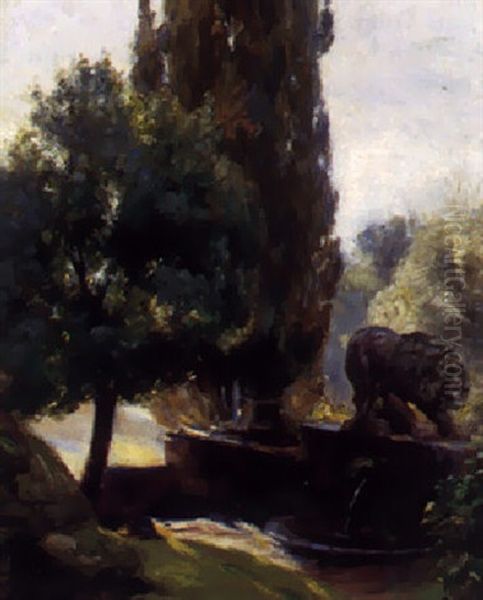 Parti Fra Borghese Parken Oil Painting by Hans Andersen Brendekilde