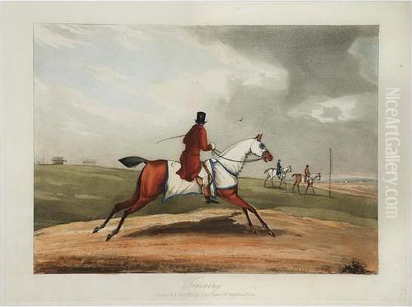 Training; Saddled Oil Painting by Samuel Jun Alken