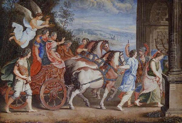 The Triumph Of Titus And Vespasian Oil Painting by Vincenzo Brenna