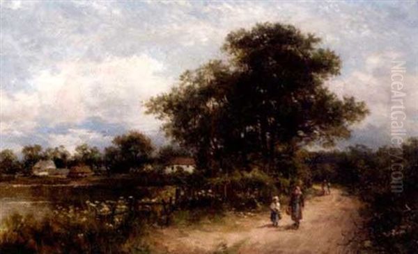 Going To The Market (+ A Welcome Break; Pair) Oil Painting by Carl Brennir