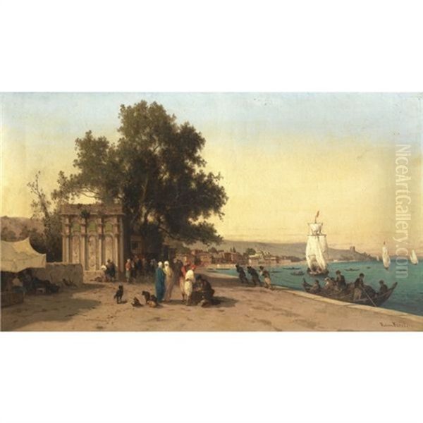 On The Bosphorus Oil Painting by Germain Fabius Brest