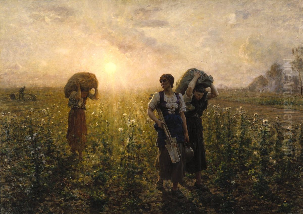 Fin Du Travail Oil Painting by Jules Breton