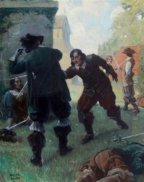 Memento Mori Oil Painting by Harold Matthew Brett