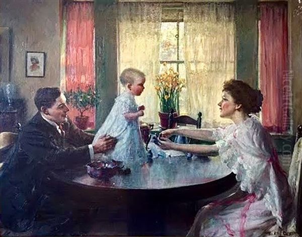 Memento Mori Oil Painting by Harold Matthew Brett