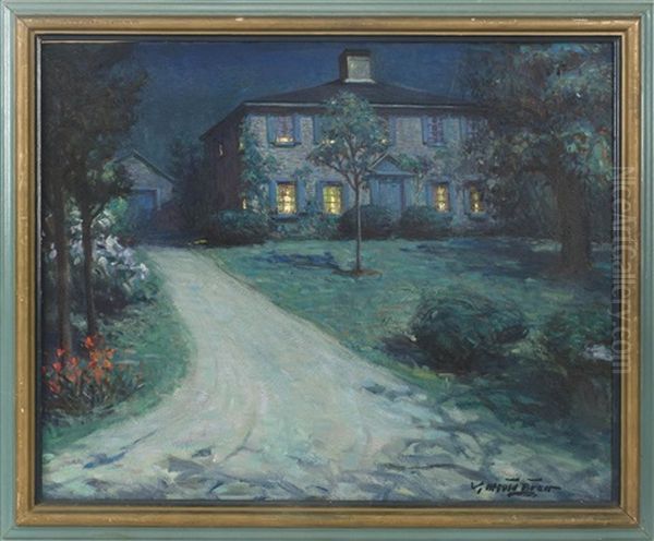 Brett's Home On Old Harbor Lane, No. Chatham Oil Painting by Harold Matthew Brett