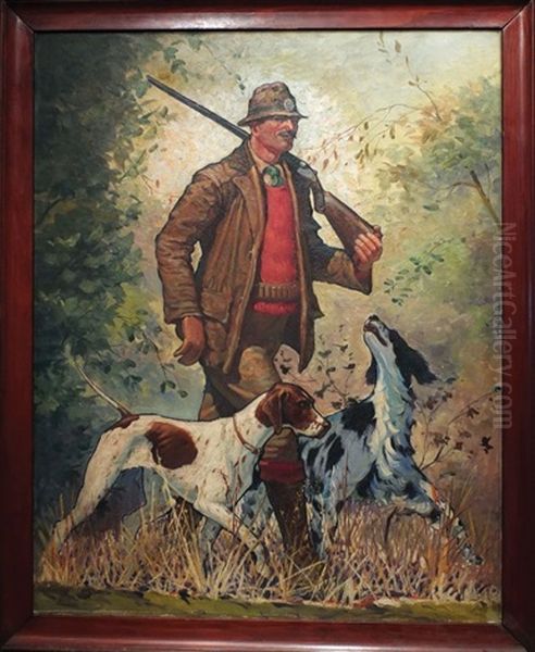 An Afternoon Afield Oil Painting by Harold Matthew Brett