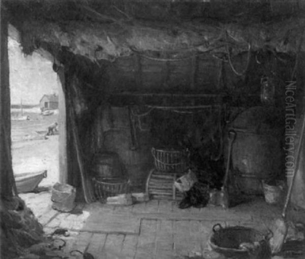 Chatham, Cape Cod, Old Fishing Shanty Oil Painting by Harold Matthew Brett