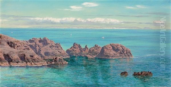 Jerbourg Head, Guernsey Oil Painting by John Brett