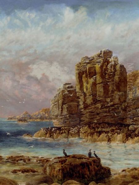 The Alter Rock, Sark Oil Painting by John Brett