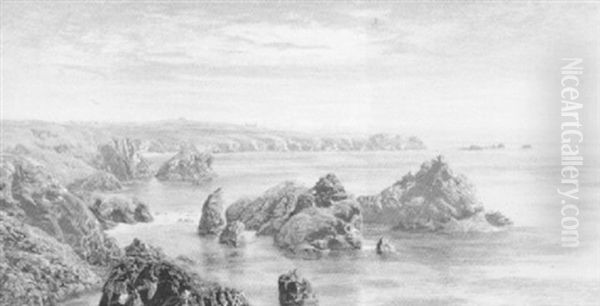 Tenby Oil Painting by John Brett