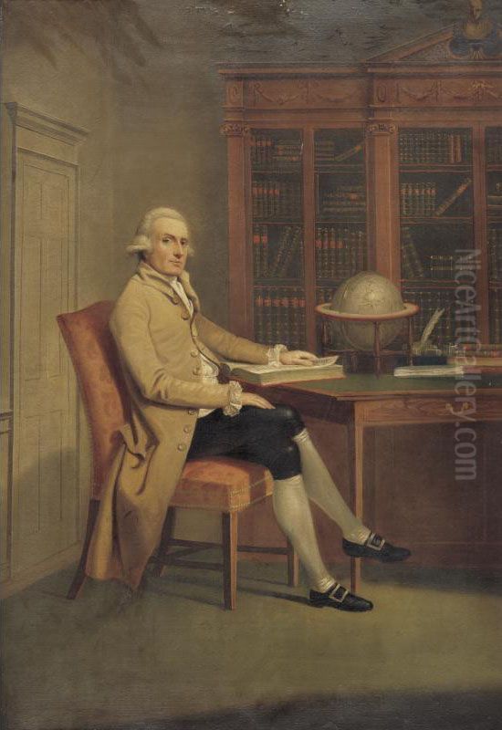 Property From The Estate Of Dorothy Dillon Eweson
 

 
 
 

 
 Portrait Of A Gentleman In A Library Oil Painting by David Allan