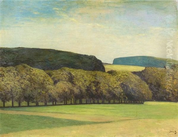 Feldlandschaft Oil Painting by Julius Bretz