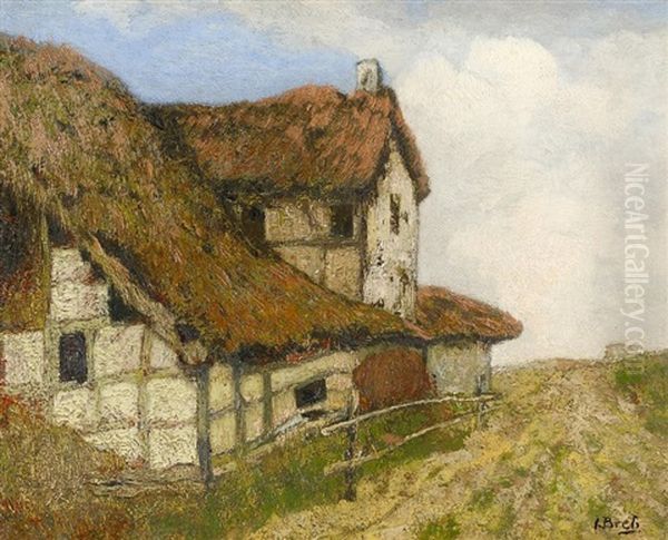 Scheune In Harperscheid Oil Painting by Julius Bretz