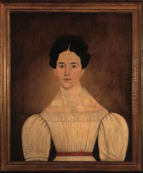 Portrait Of Elizabeth Kendall Oil Painting by John Brewster Jr.