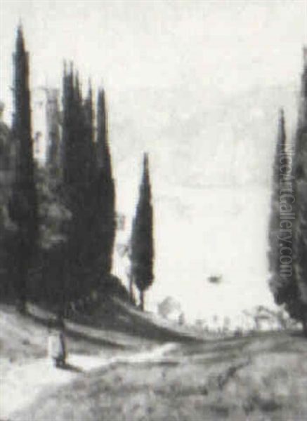 San Giovanni Lagodi Como Oil Painting by Anna Richards Brewster