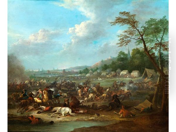 Schlachtenbild Oil Painting by Karel Breydel