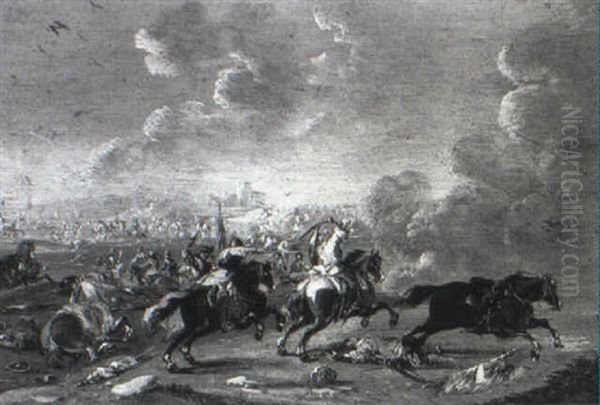 Reitergefecht Oil Painting by Karel Breydel