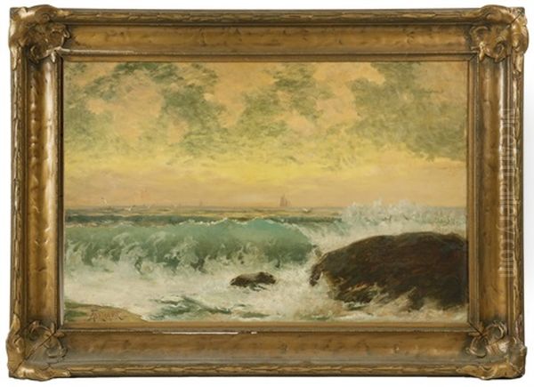 Sunrise Coasters Oil Painting by Alfred Thompson Bricher