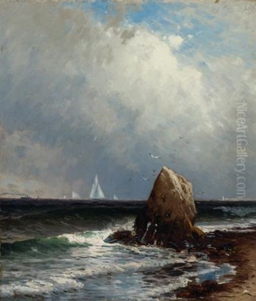 New England Coastal View Oil Painting by Alfred Thompson Bricher