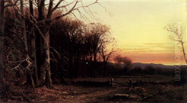 Twilight Landscape Oil Painting by Alfred Thompson Bricher