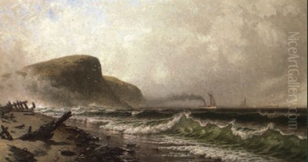 Stormy Seascape Oil Painting by Alfred Thompson Bricher