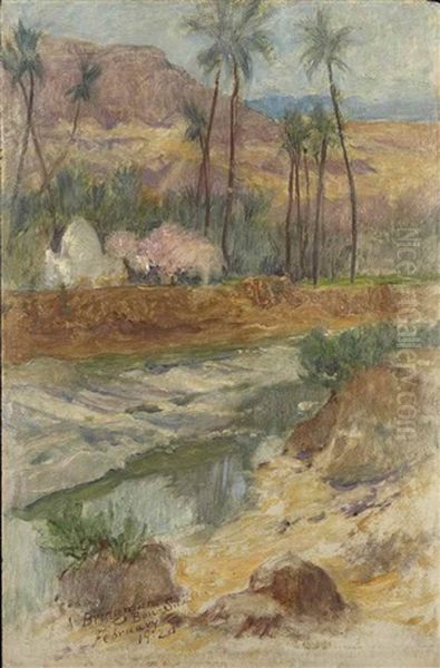 Oasis A Bou Saada Oil Painting by Frederick Arthur Bridgman