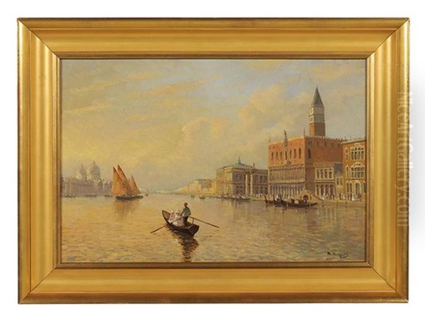 The Grand Canal With View Of Doge's Palace Oil Painting by Nicholas Briganti