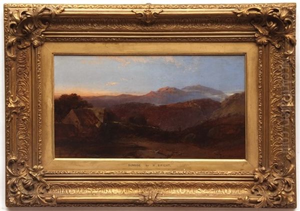 Sunrise Oil Painting by Henry Bright