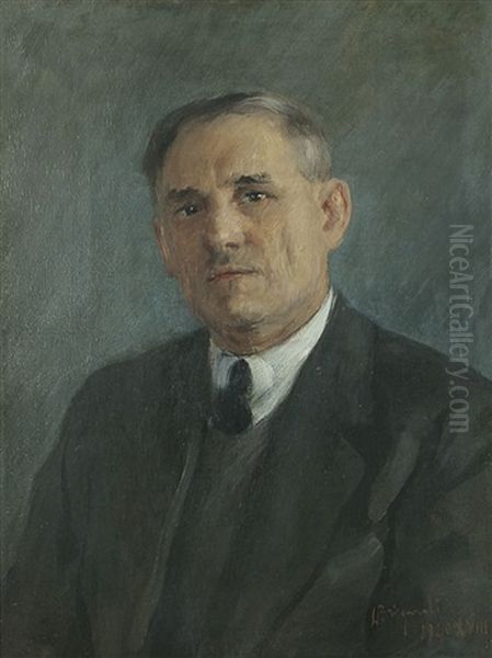 Ritratto Del Signor Mereghetti Pietro Oil Painting by Luigi Brignoli