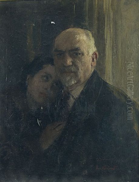 Autoritratto Oil Painting by Luigi Brignoli