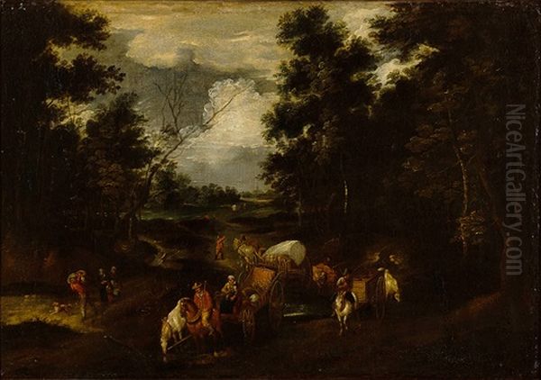 Depiction Of Everyday Life Oil Painting by Paul Bril